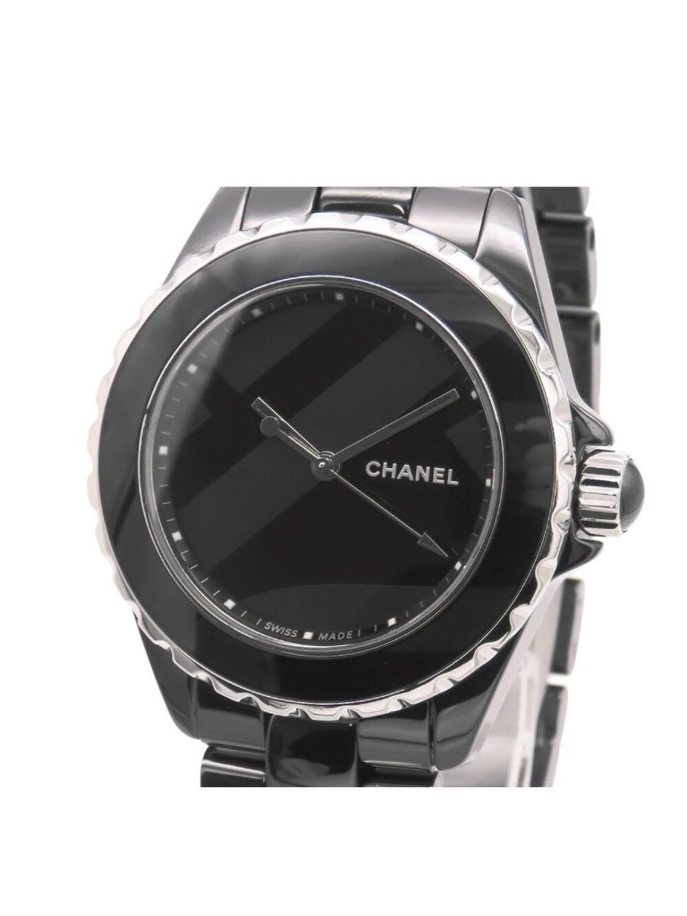 Chanel Black Ceramic SS Untitled World Automatic Watch